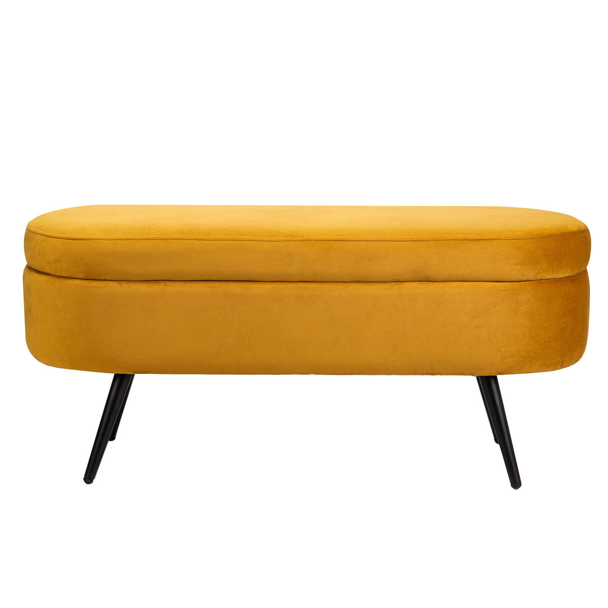 SITZBANK Samt Gelb - Gelb, Textil (100/46/36cm) - Nordlys