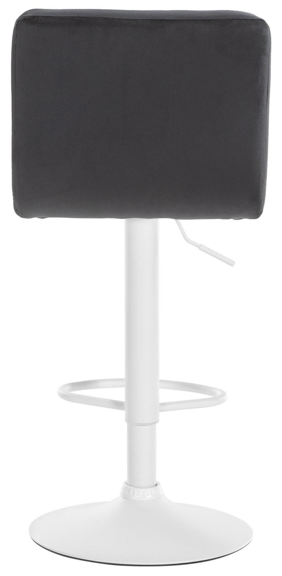 BARHOCKER 2er Set Samt schwarz - Schwarz/Weiß, Textil/Metall (46/94/47cm) - CLP