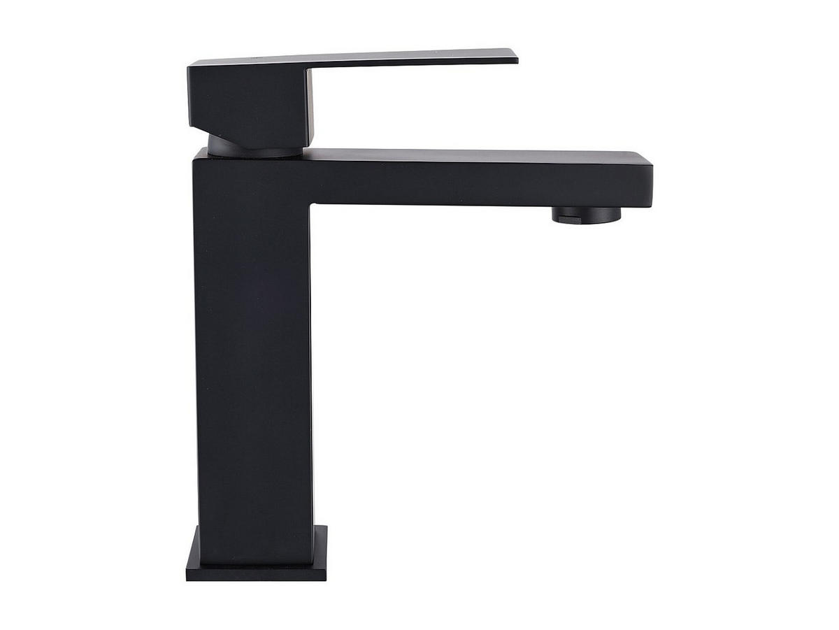 WASCHTISCHARMATUR - 15.3 cm x 4.9 cm - metall - schwarz Canilas - Schwarz, Metall (15.3/17.8/4.9cm) - Vente-Unique