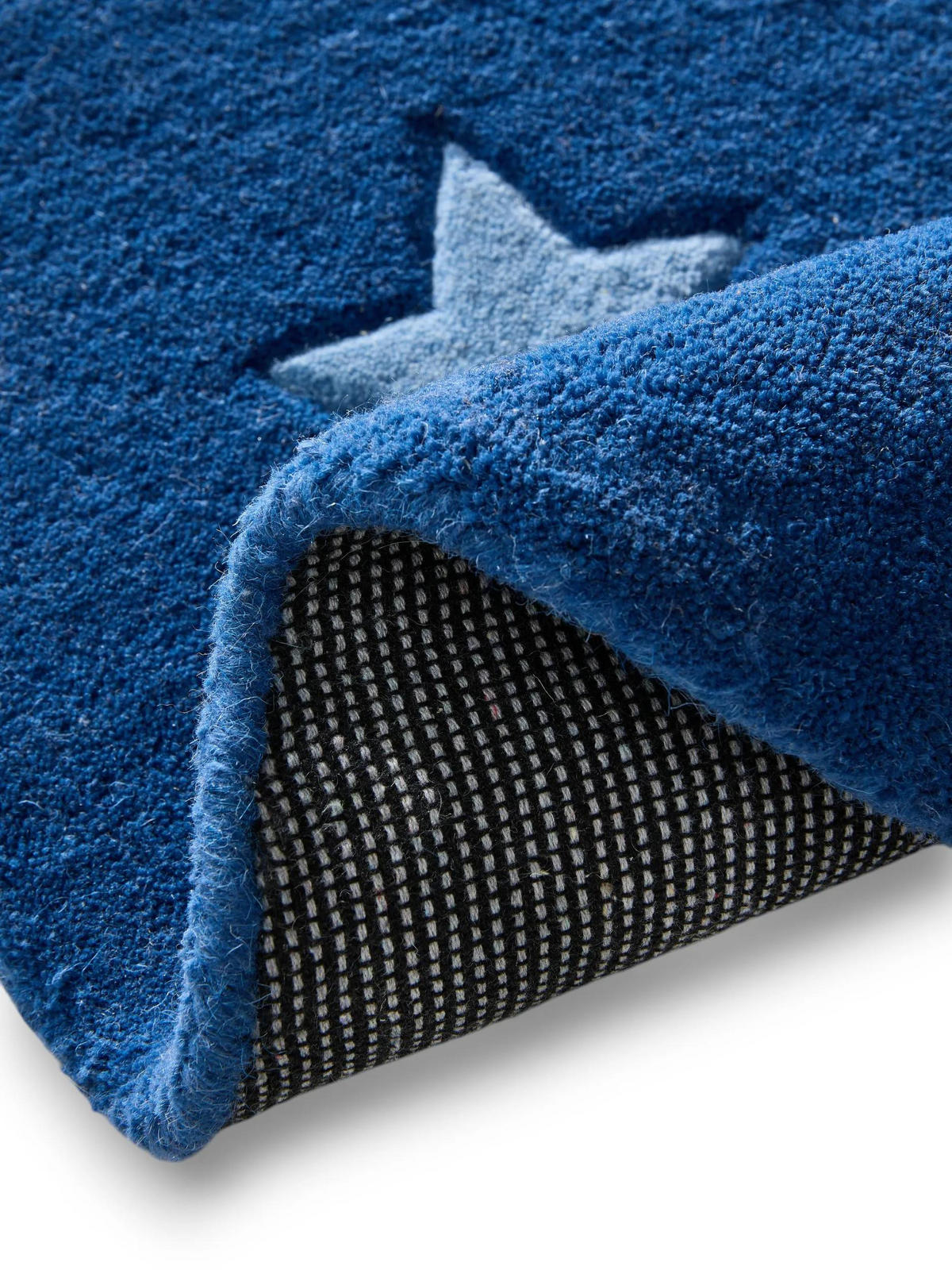 KINDERTEPPICH Alex Blau ø 120 cm rund - Blau, Naturmaterialien/Textil (120/120cm) - benuta
