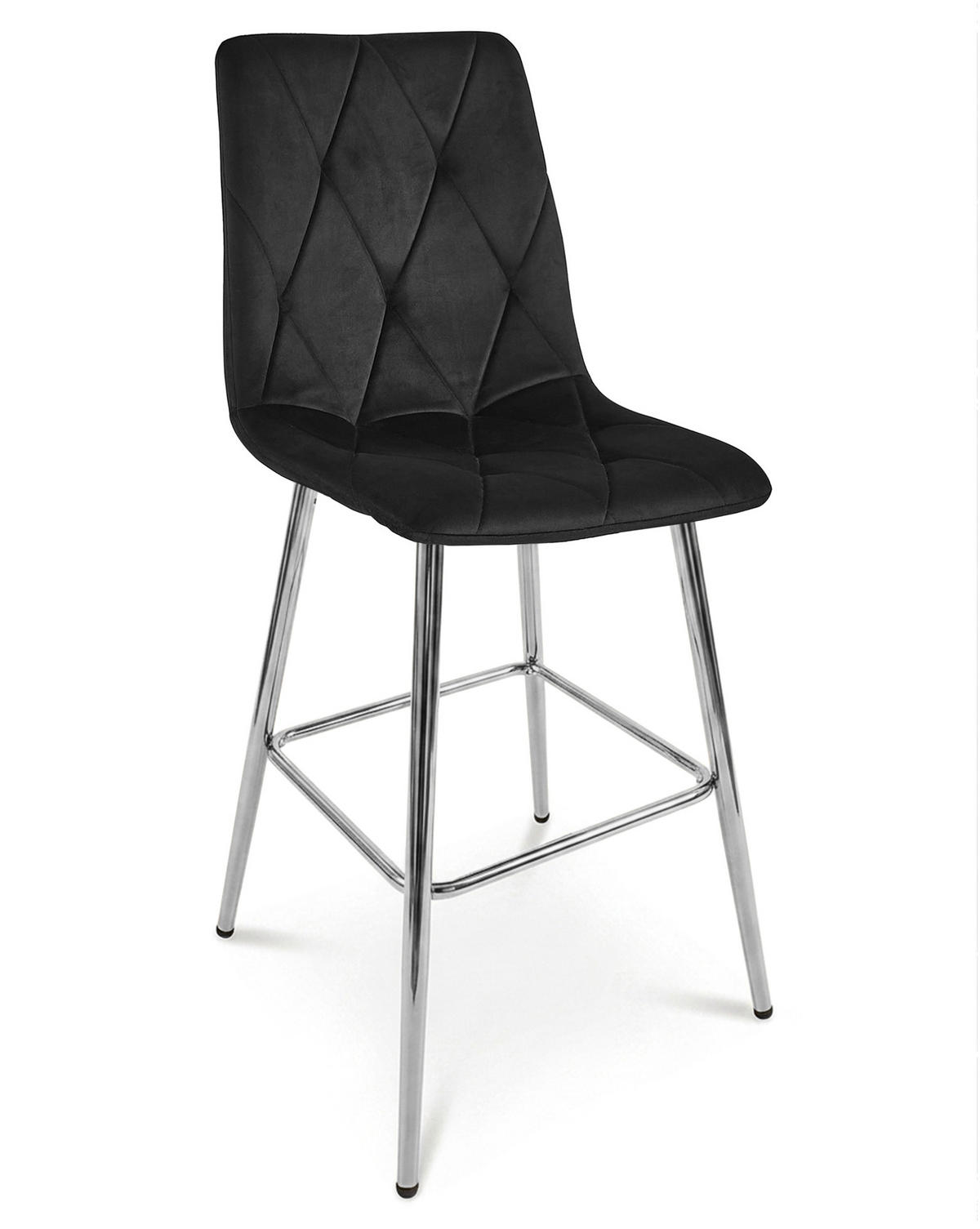 BARHOCKER 4 Stück Schwarz 52x56 cm LIBRA Ergonomische Rückenlehne - Schwarz, Metall (52/58/56cm)