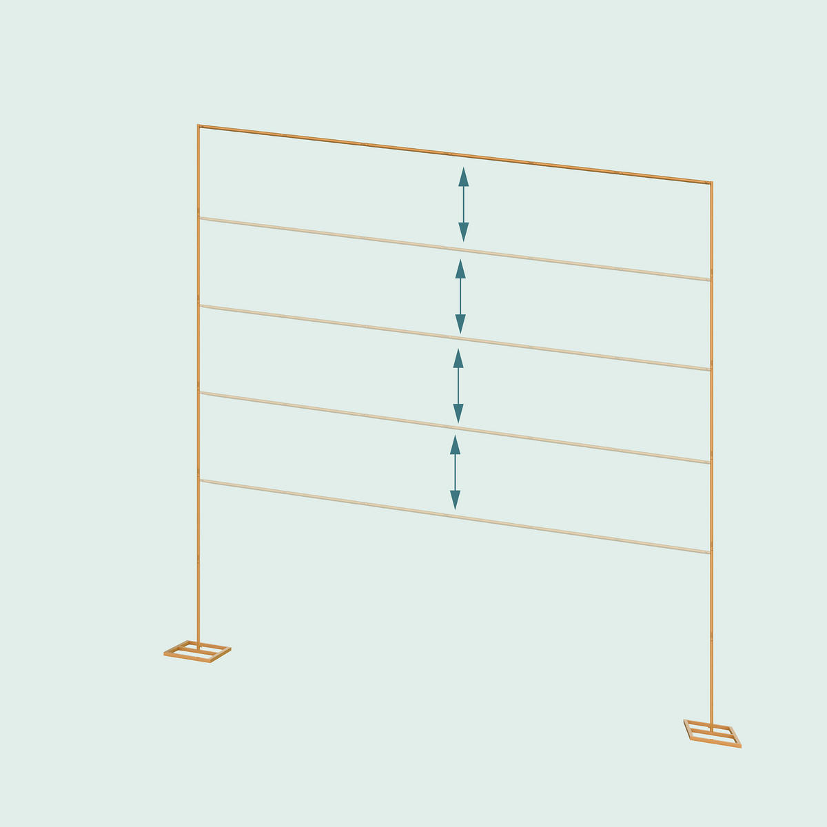 BALONKOVÝOBLOUK Zlatý výškově nastavitelný 300 cm - zlatá, kov (300/300/42cm) - Relaxdays