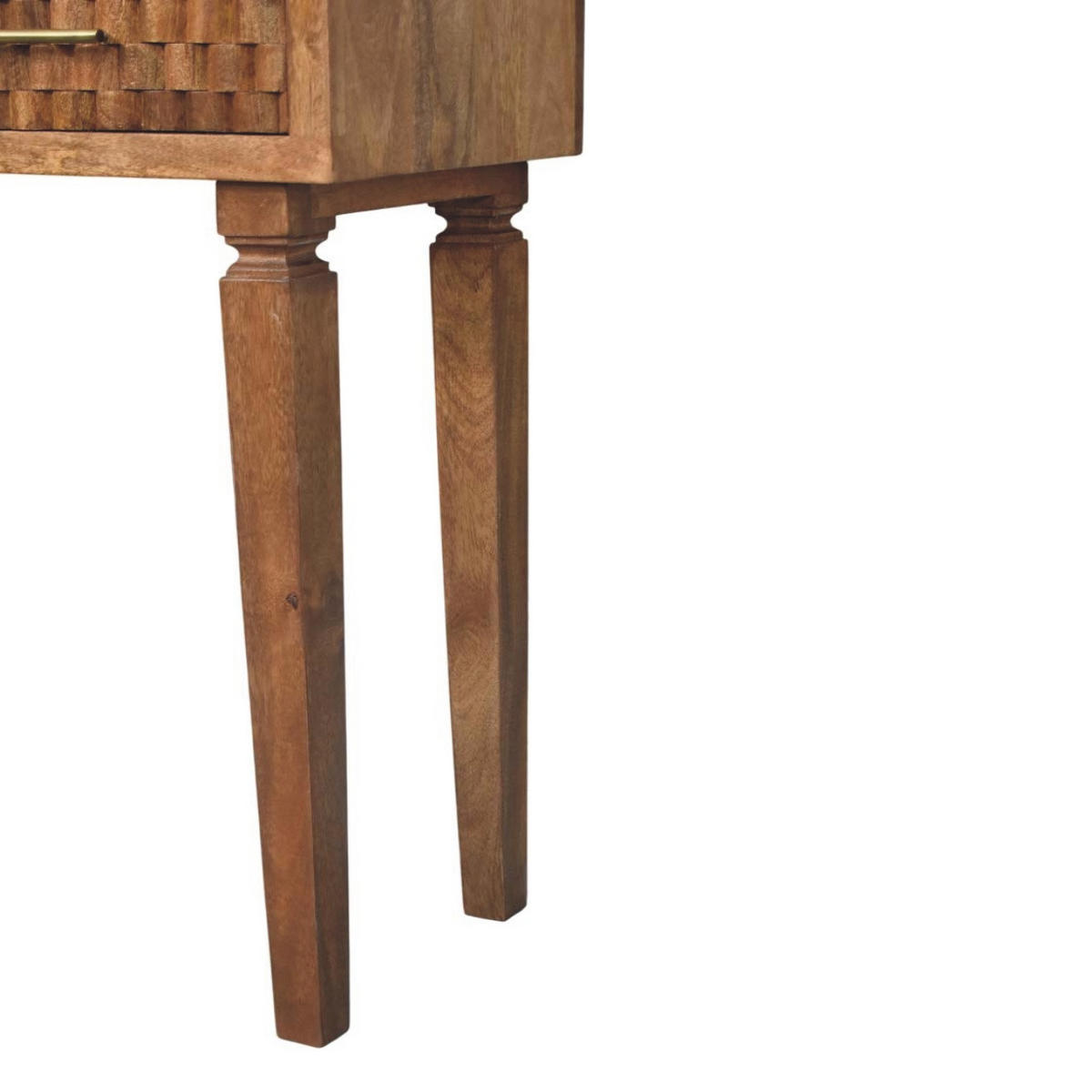 KONSOLENTISCH Golden-Teak-Finish, 2 Schubladen, Hellbraun - Braun, Holz (80/35/82cm) - Artisan Furniture