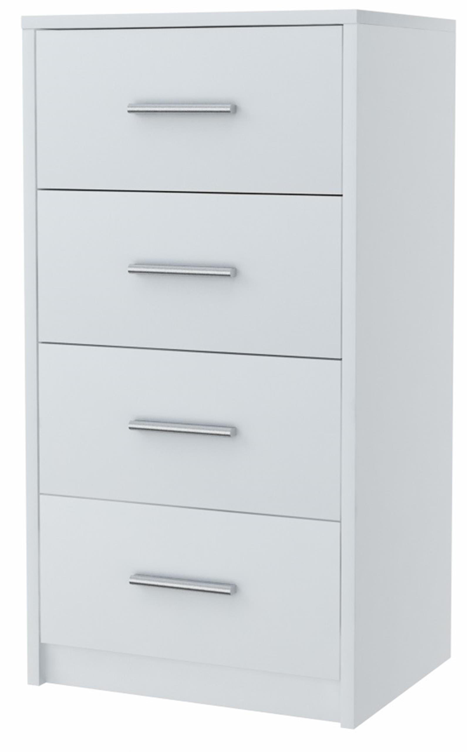 KOMMODE Bodo 4S Weiß 40/35/75 cm - Weiß, Holzwerkstoff (40/75/35cm) - Matkam Möbel