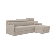 ECKSOFA Miryam - Graubraun, Metall (252/98cm) - Divani.store