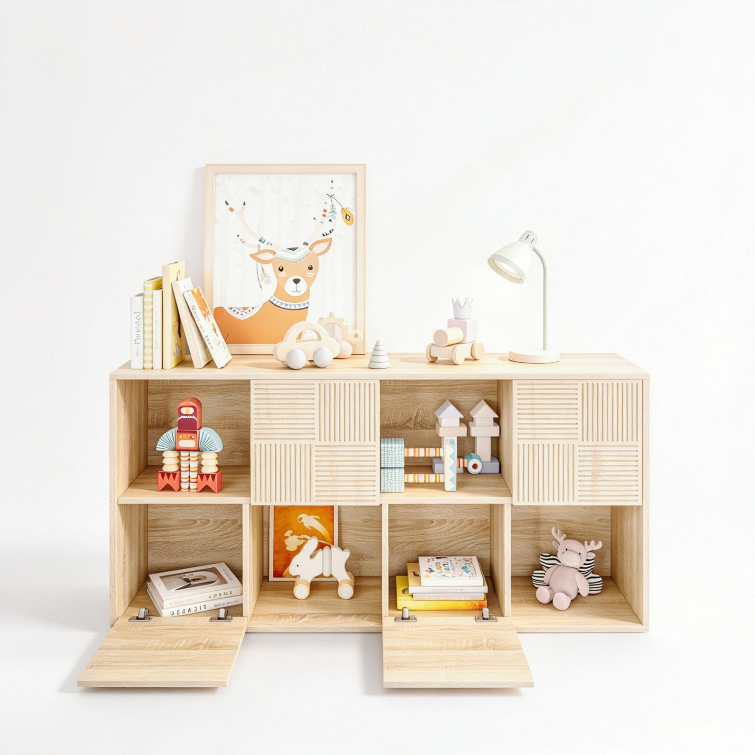 BursDany Kinderregal Eiche Artisan 125x60x30 cm