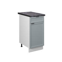 KÜCHENUNTERSCHRANK Fame-Line Hellblau-grau 40 cm, AP Anthrazit - Blaugrau/Weiß, Holzwerkstoff (40/82/60cm) - Vicco