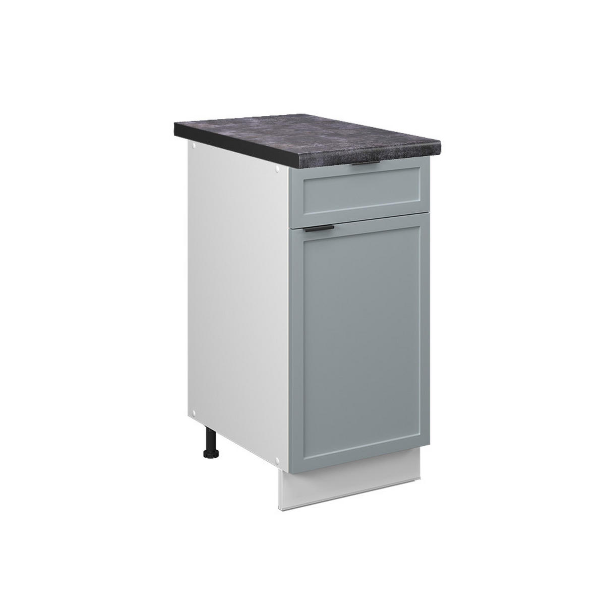 KÜCHENUNTERSCHRANK Fame-Line Hellblau-grau 40 cm, AP Anthrazit - Blaugrau/Weiß, Holzwerkstoff (40/82/60cm) - Vicco