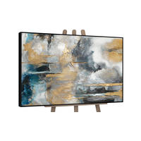 GEMÄLDE Goldene Konsonanzen II Schattenfugenrahmen Schwarz 120x80 cm - Schwarz, Holz (120/80cm) - YS-art gallery