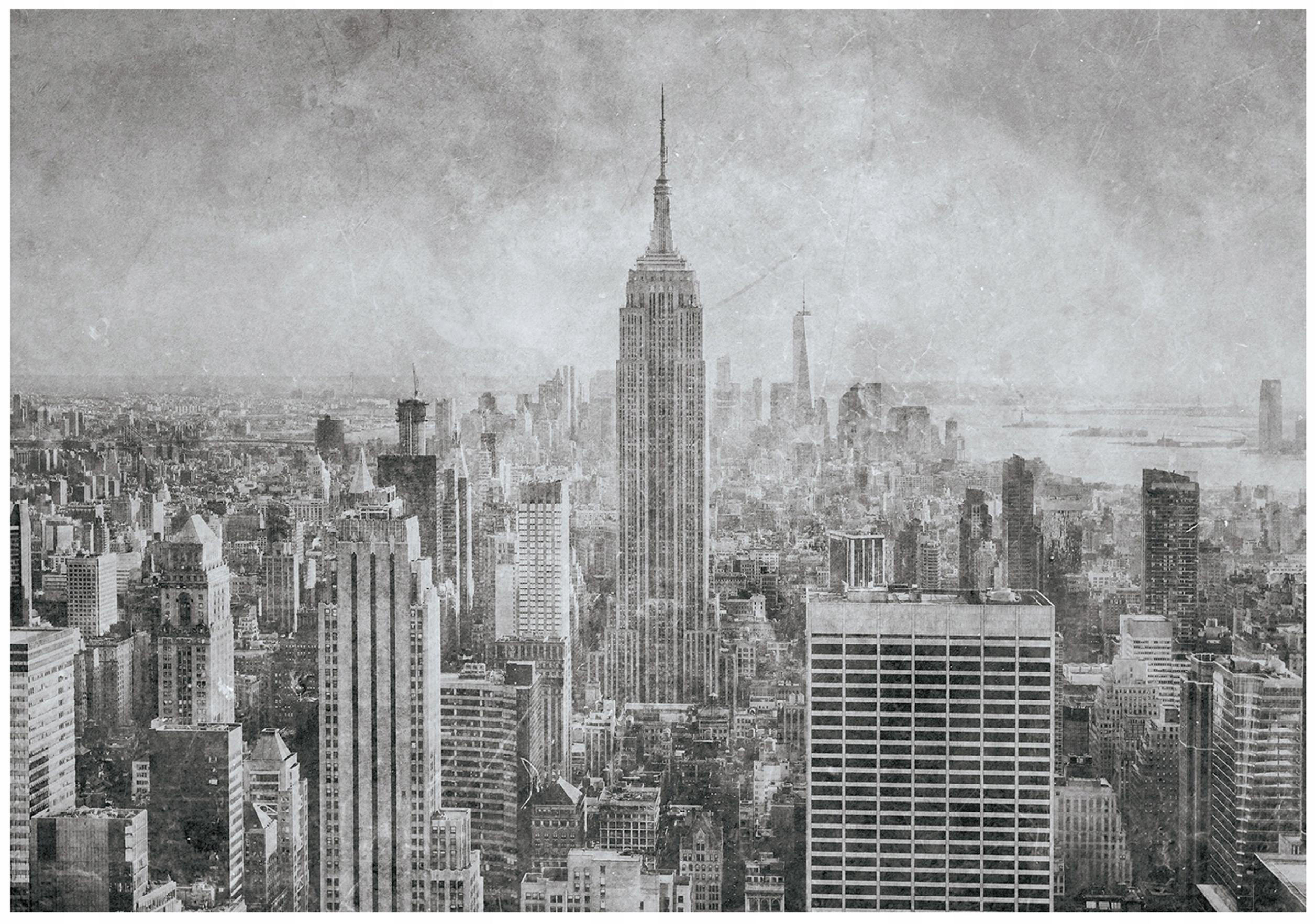 FOTOTAPETE Stadt New York Grau 312x219 cm - Multicolor, Textil (312/219cm) - Wallarena