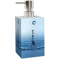 SEIFENSPENDER Tropfen - Blau/Weiß, Kunststoff (8/16/8cm) - Sanilo