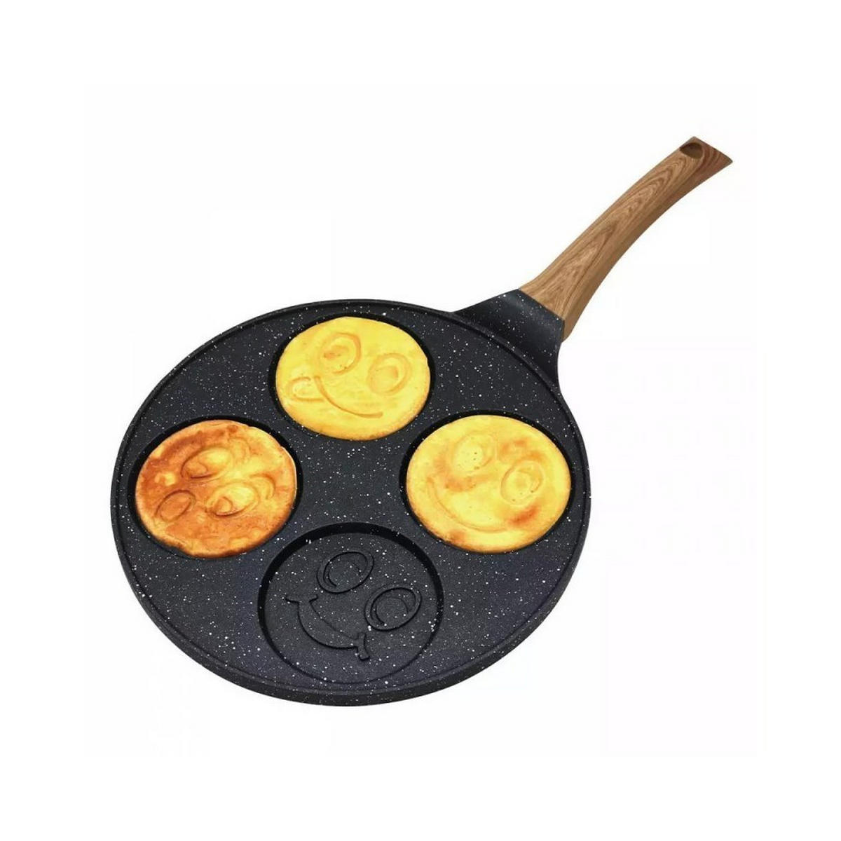 PFANNKUCHENPFANNE Graphit 26.5/26.5/1.3 cm KH1666 - Graphitfarben, Kunststoff (26.5cm) - Kinghoff 