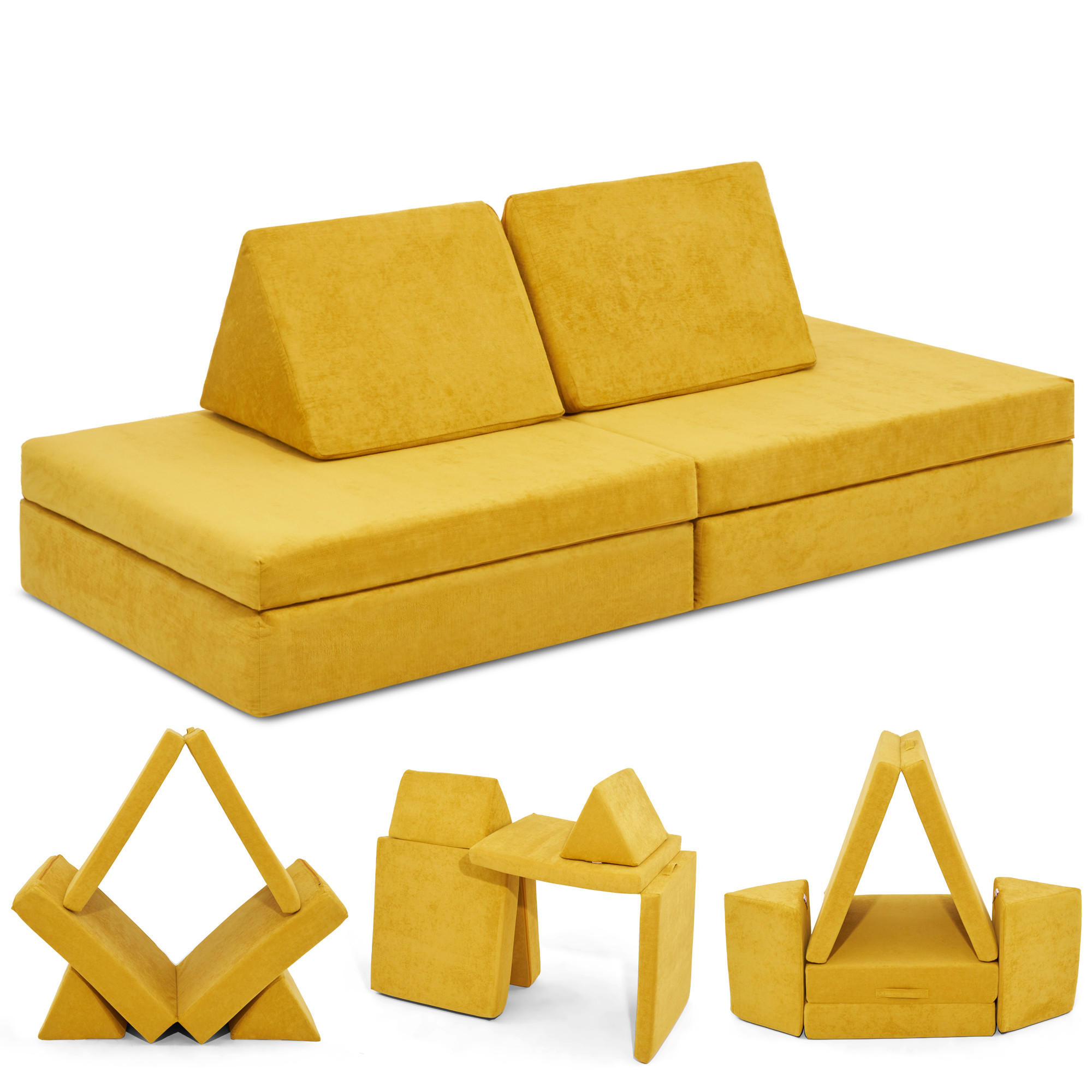 Linodino Spielsofa Gelb 150x52x66 cm