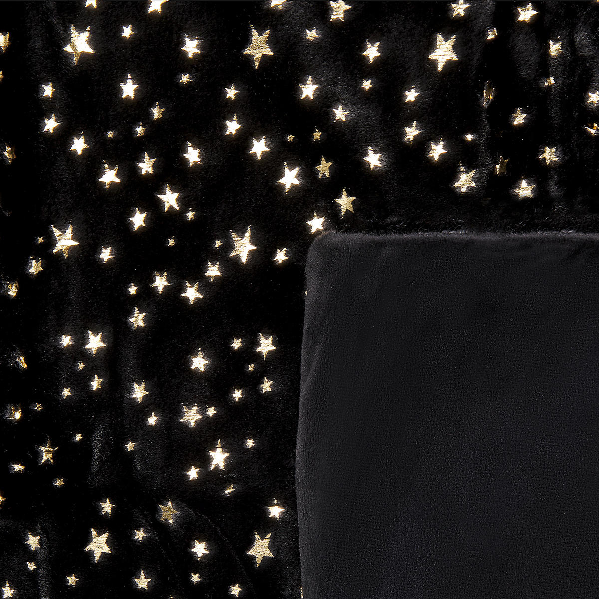 DECKE Schwarz Alazeya 130/180 cm - Schwarz, Textil (130/180cm) - Beliani