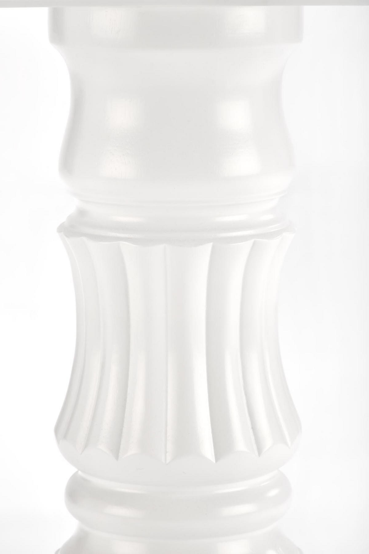 ESSTISCH rund Weiß ausziehbar Echtholzfurnier 90/90/75 cm - Weiß, Holz (90/90/75cm) - designimpex