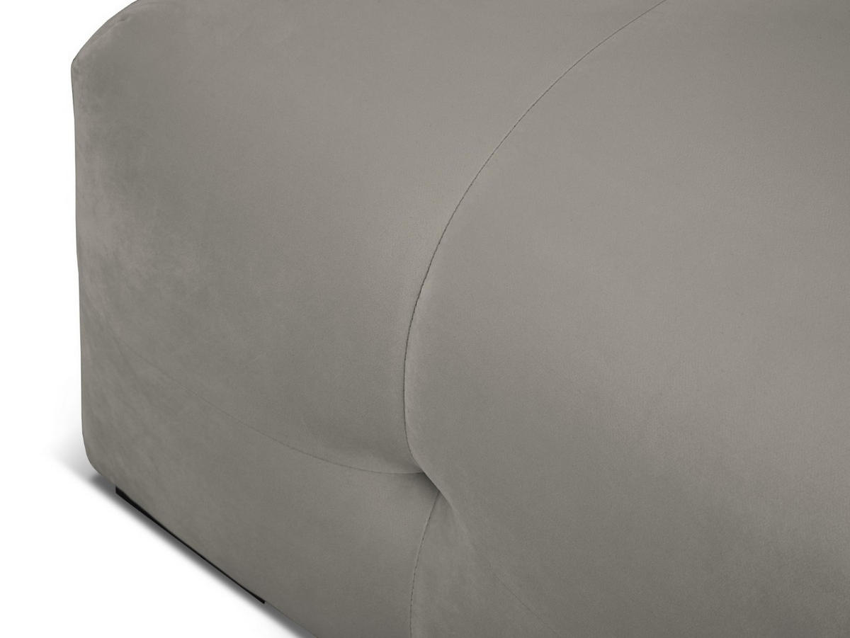 POUF Kendal aus Samt dunkelgrau - Dunkelgrau, Textil (104/45/72cm) - Micadoni