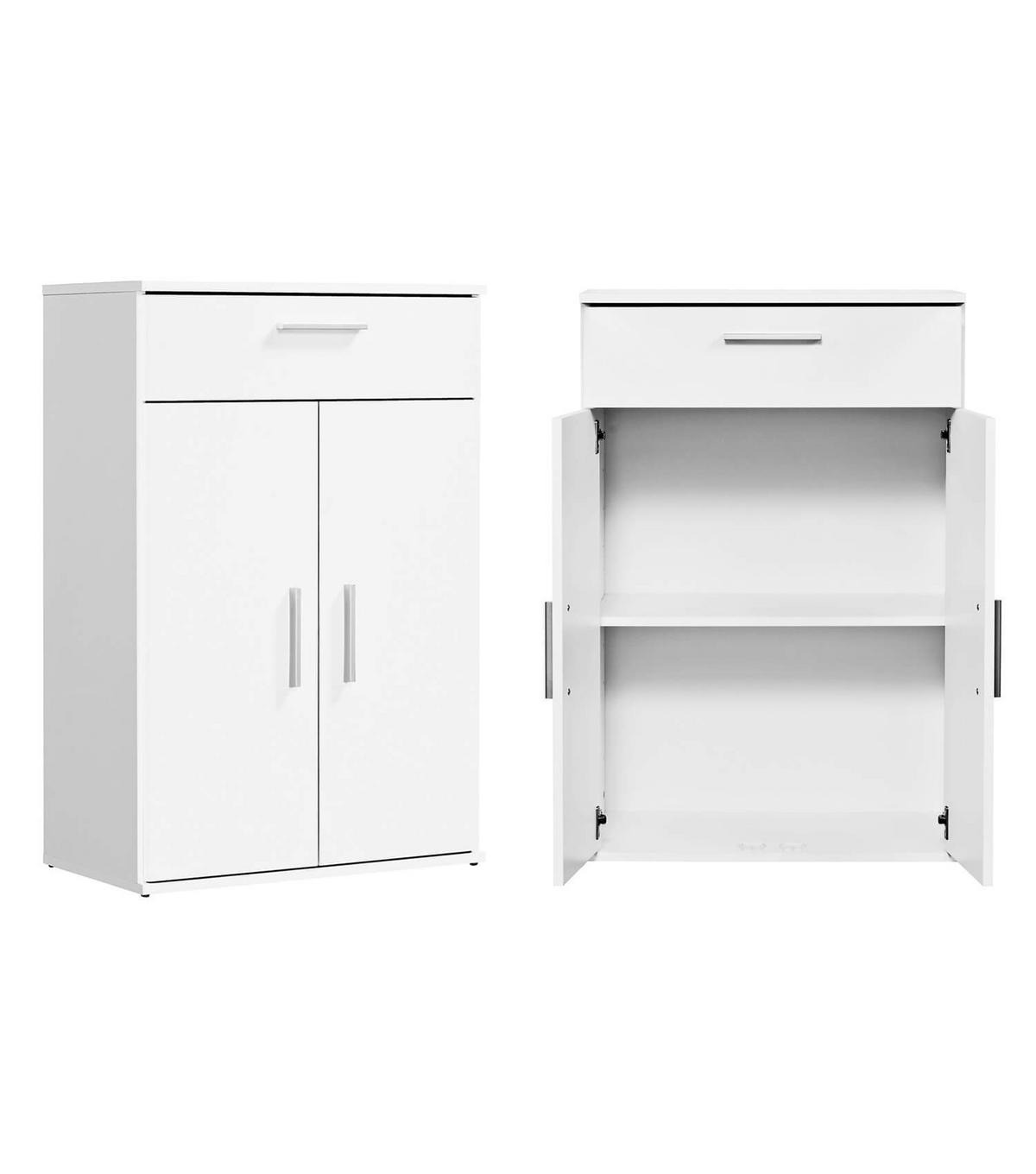 MEHRZWECKSCHRANK Der Praktische - Weiß, Holzwerkstoff (60/91/34cm) - Mokebo