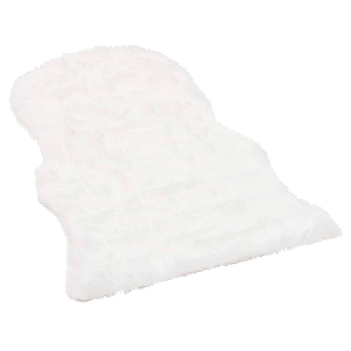 LUXUS SUPER SOFT FELLTEPPICH ASPEN MELIERT SHAPE - Weiß, Textil (55/80cm) - Pergamon