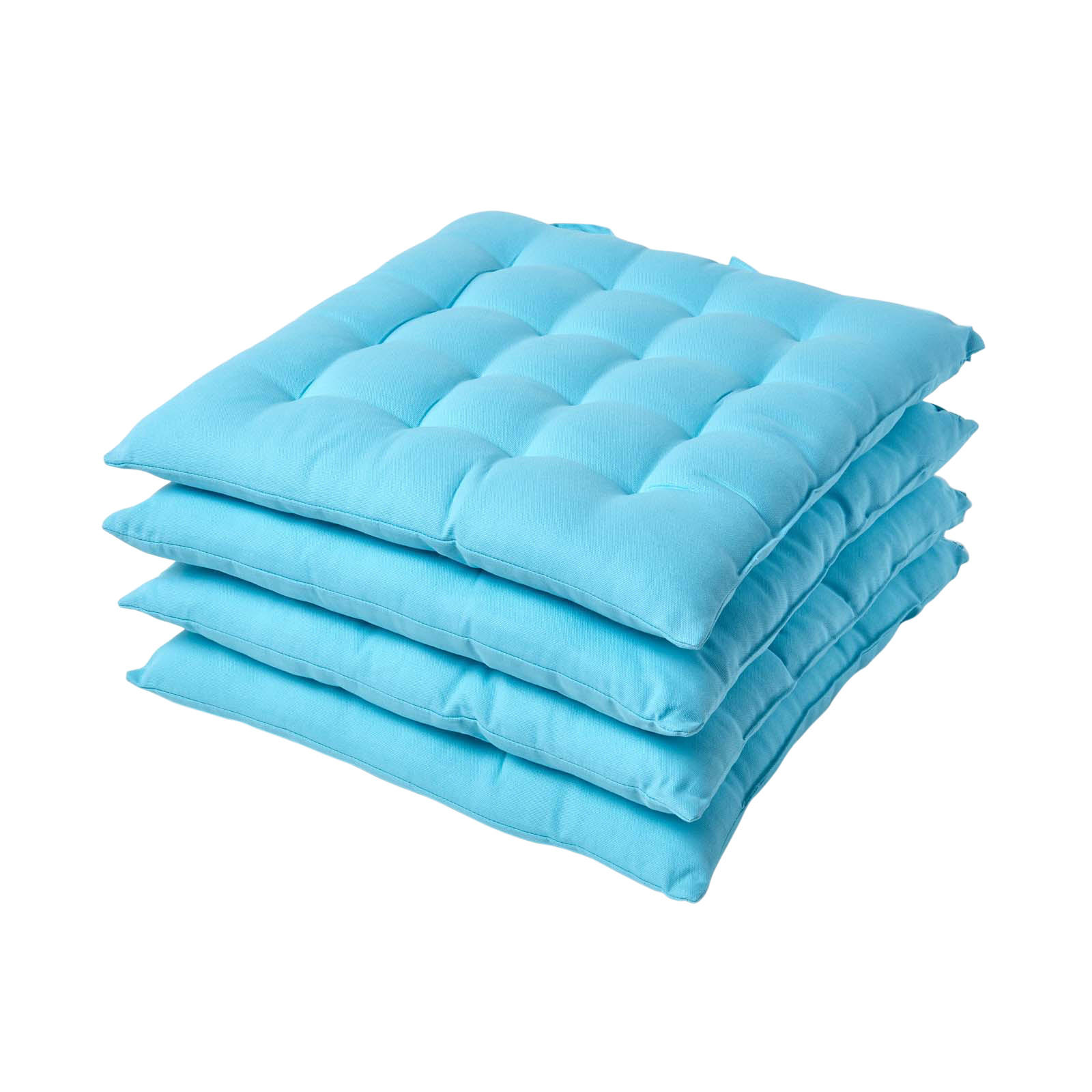 STUHLKISSEN 4er-Set hellblau 40/40/6,5 cm - Hellblau, Textil (40/40/6.5cm) - Homescapes