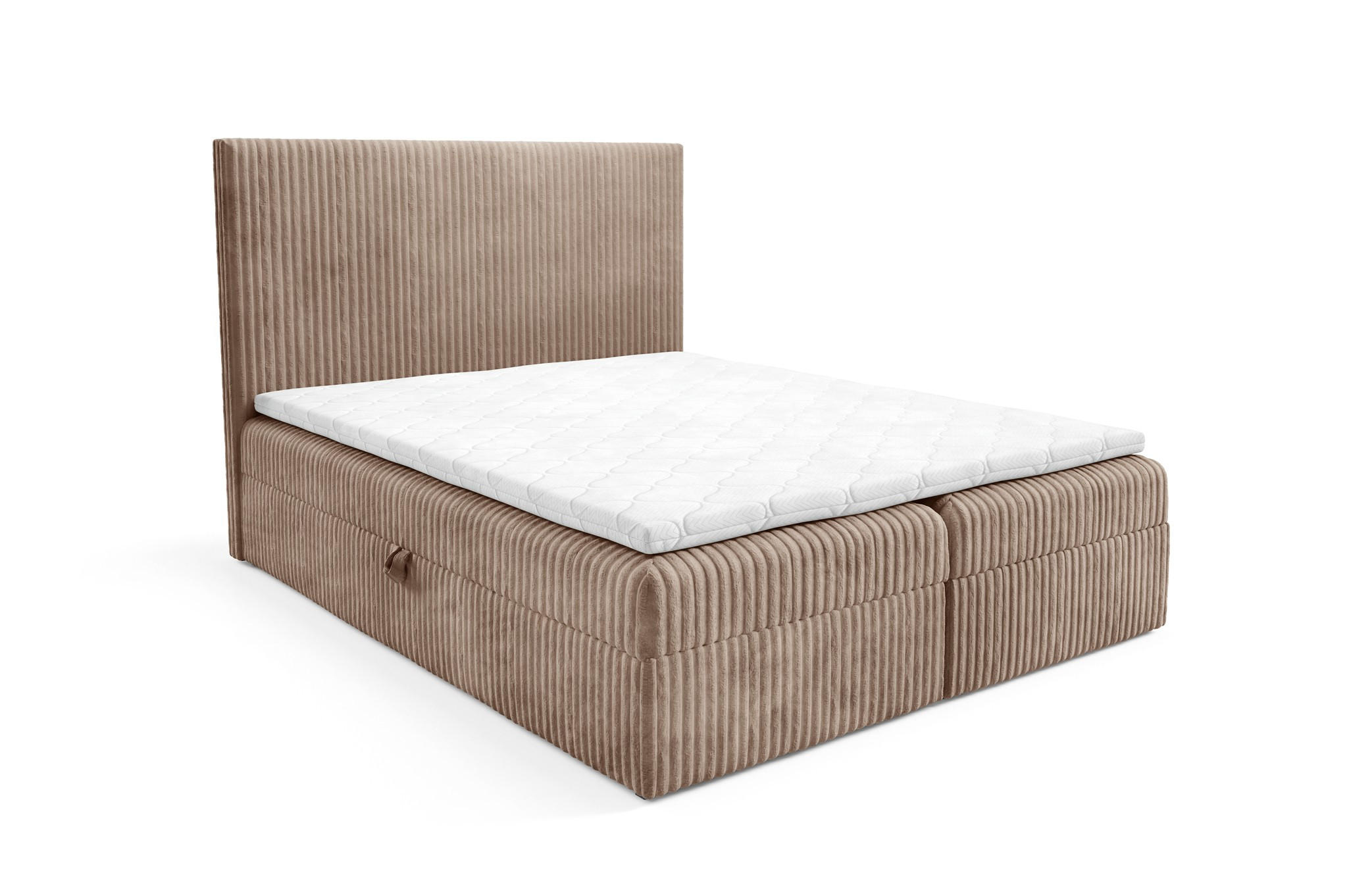 BOXBETT Arnau Premium - Braun, Holzwerkstoff/Textil (140/200cm) - Fun Möbel