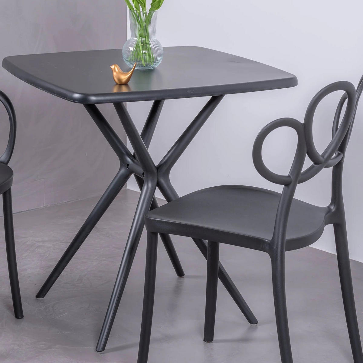 KUNSTSTOFFTISCH Quadratisch Schwarz 72/72/76 cm - Schwarz, Kunststoff (72/72/76cm) - Nest Dream