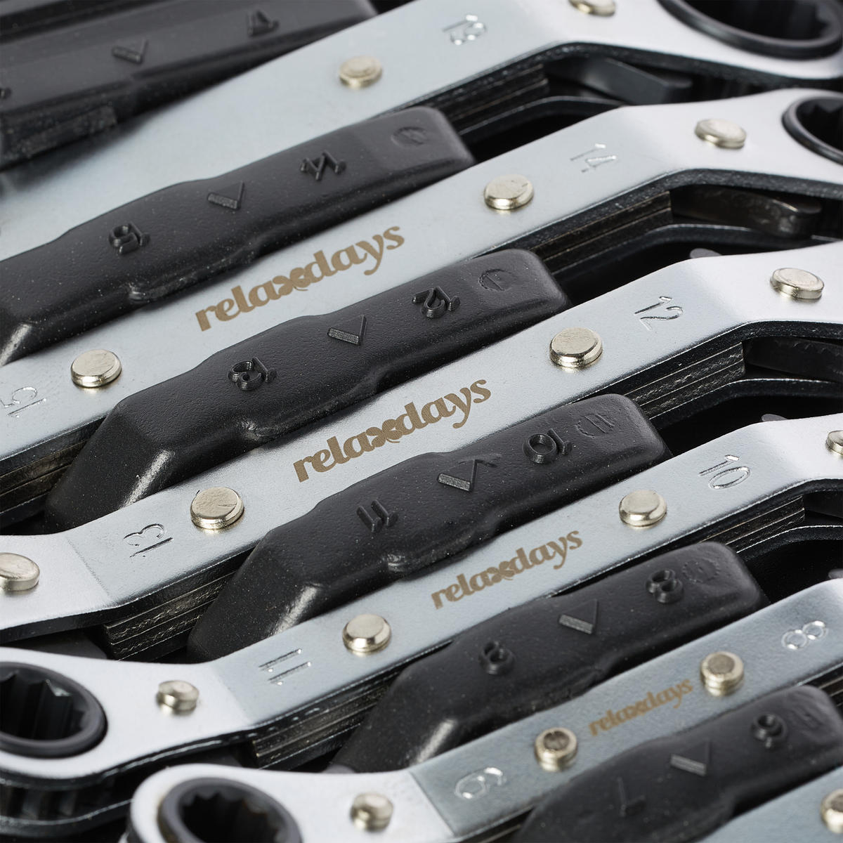 RINGRATSCHENSCHLÜSSEL-SET - Multicolor, Kunststoff/Metall (23/22.5/4cm) - Relaxdays