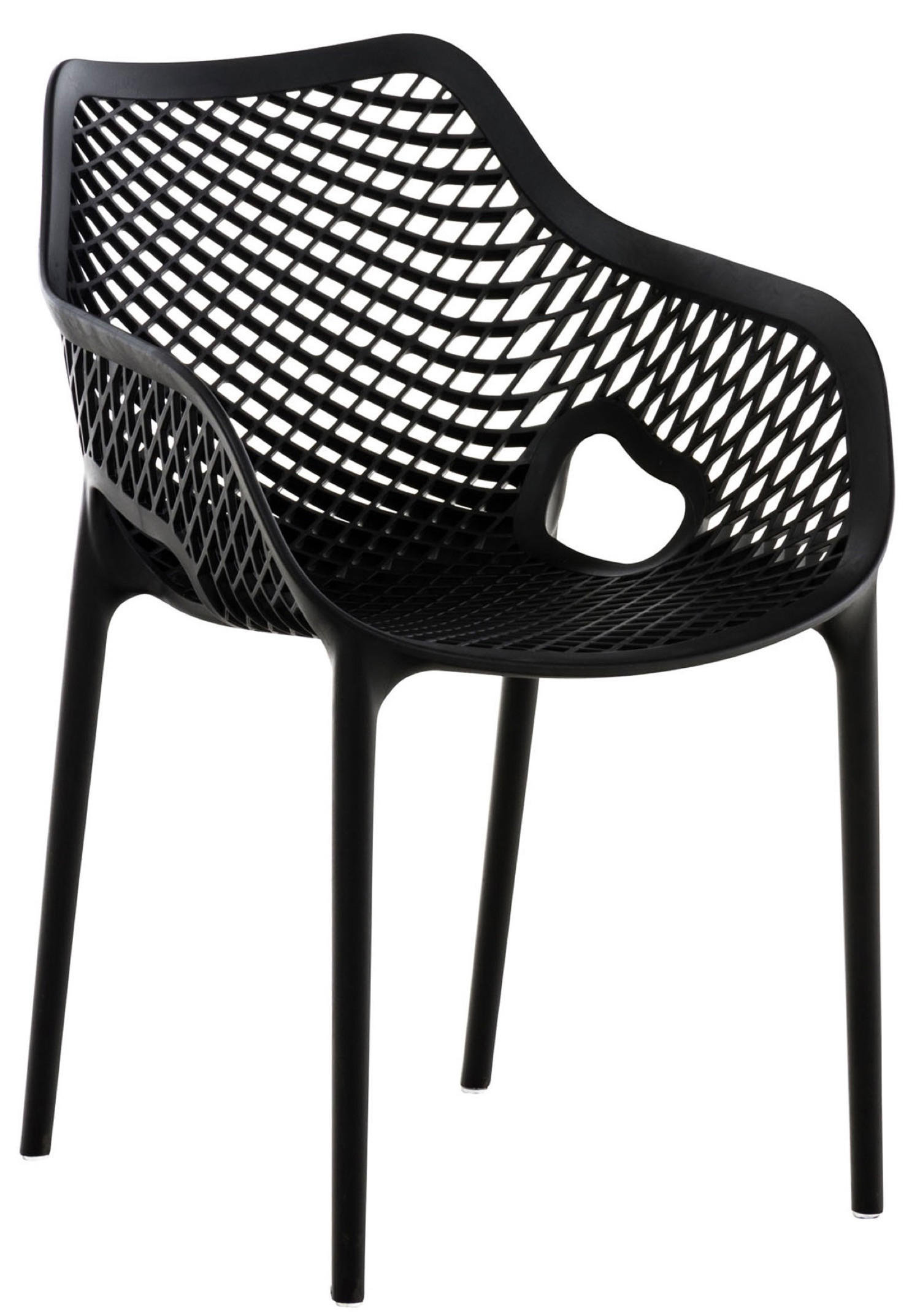 TPFGarden Gartenstuhl Schwarz 57x60x81 cm