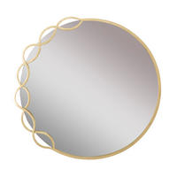 WANDSPIEGEL Eleonor, goldfarben, Eisen, Spiegelglas und MDF, 73,5 x 2 x 72 cm - Goldfarben, Glas/Holzwerkstoff (73.5/72/2cm) - Mauro Ferretti
