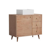 EINZELWASCHTISCH - 93 cmcm x 50 cmcm - Holz, Platte - Naturfarben Hell - ZARENO - Naturfarben, Holz (93/80.5/50cm) - Vente-Unique