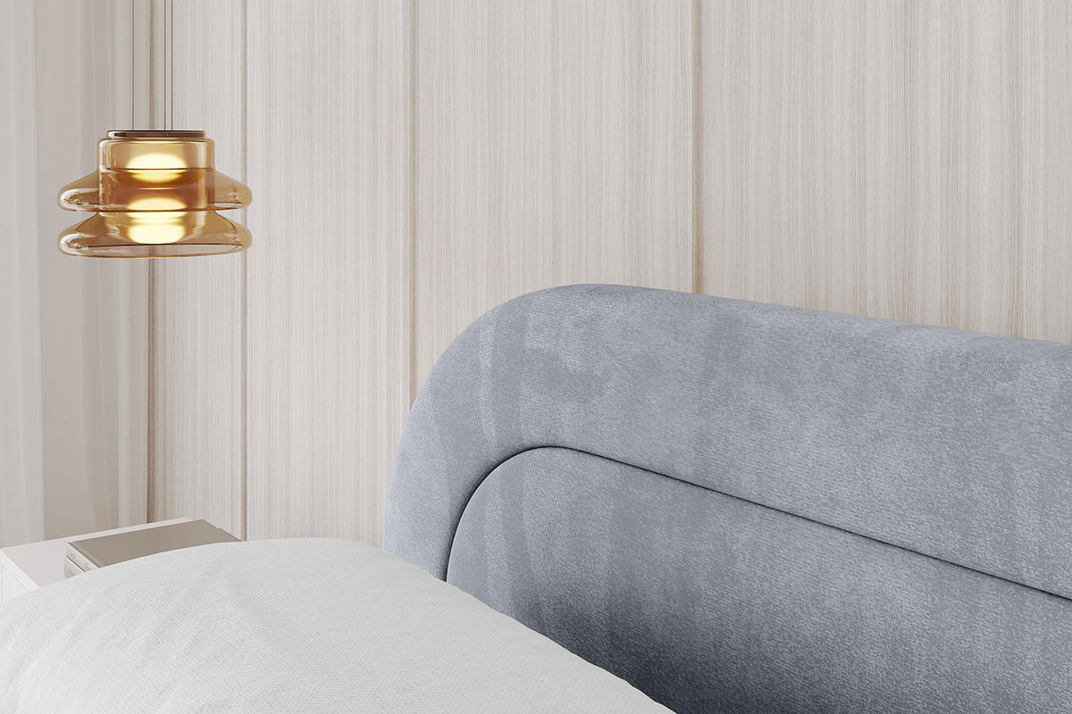 POLSTERBETT mit Bettkasten, Fußteil und Lattenrost, Boxbett mit Matratze H3/H4 - LERIS-v1-Z 120x200 Grau - Grau, Holzwerkstoff/Textil (120/200cm) - ALTDECOR