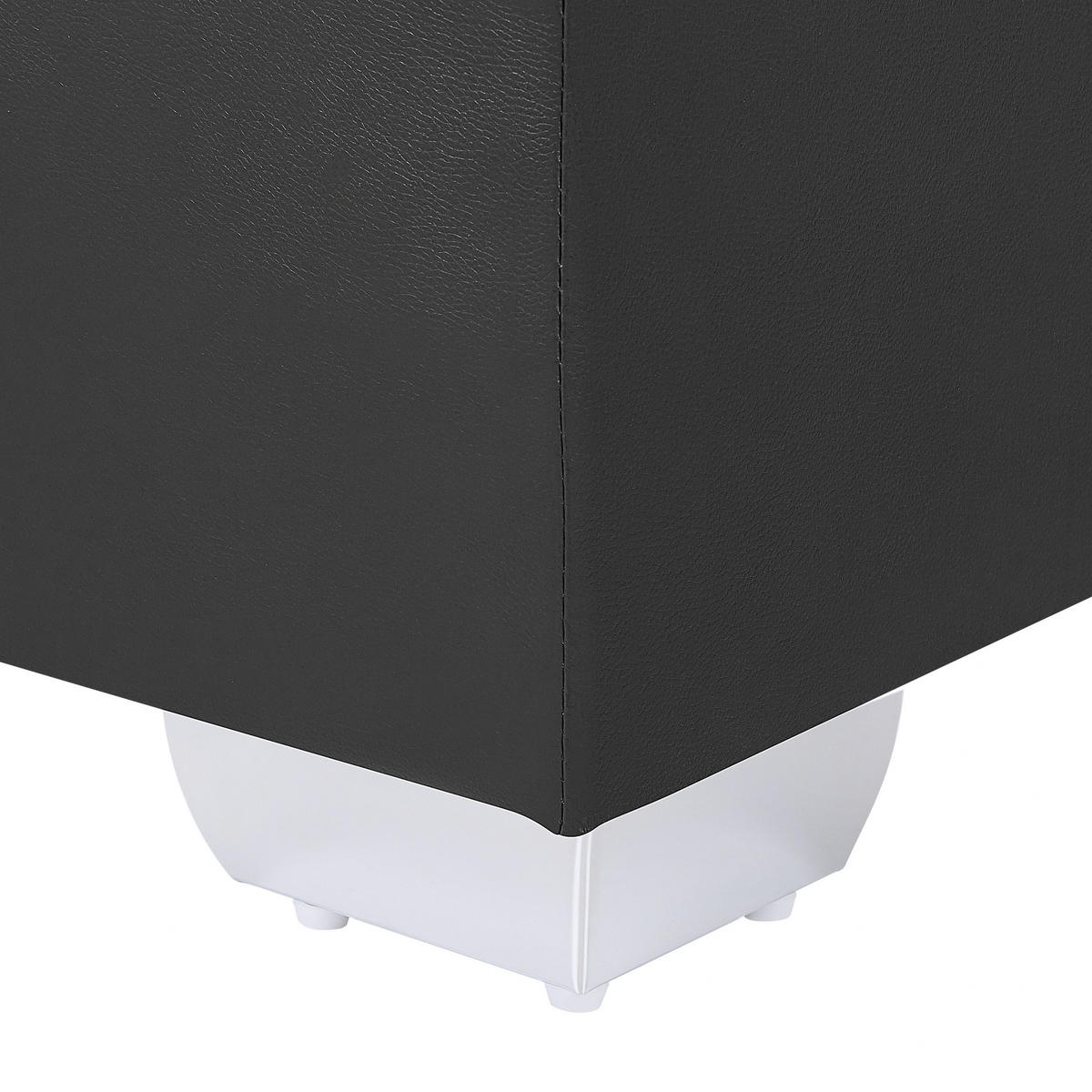 BOXSPRINGBETT 160/200cm Schwarz President - Schwarz, Kunststoff/Textil (160/200cm) - Beliani