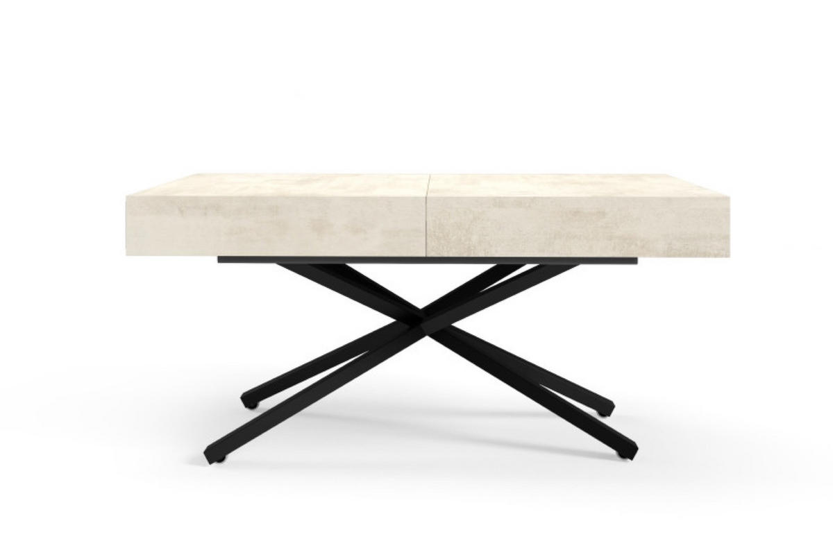 TISCH Weiß SIENNA Modern Beine X Chromix Ausziehbar - Weiß, Holzwerkstoff (80/80/80cm) - Sepro Meble