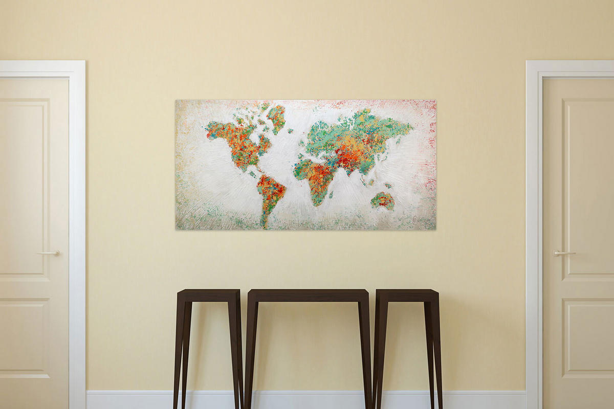 ACRYLBILD HANDGEMALT 140/70 cm - Multicolor, Holz/Textil (2.2/70cm) - KUNSTLOFT