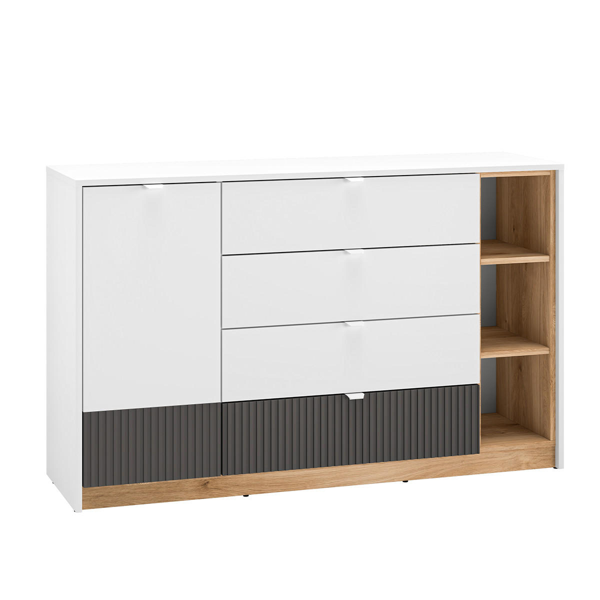 SIDEBOARD Ronan Weiß - Weiß, Holzwerkstoff (138/86/40cm) - Petits-meubles