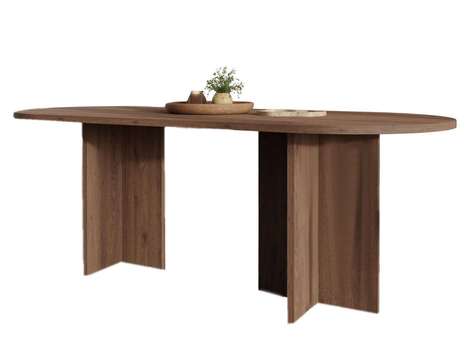 ESSTISCH Nussbaum Okapi SANAS - Nussbaumfarben, Holzwerkstoff (90/204/75cm) - Compleo24