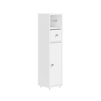 SCHMALER Badezimmerschrank mit Toilettenpapierhalter BZR219-W - Ahornfarben, Fell (20/85/20cm) - SoBuy