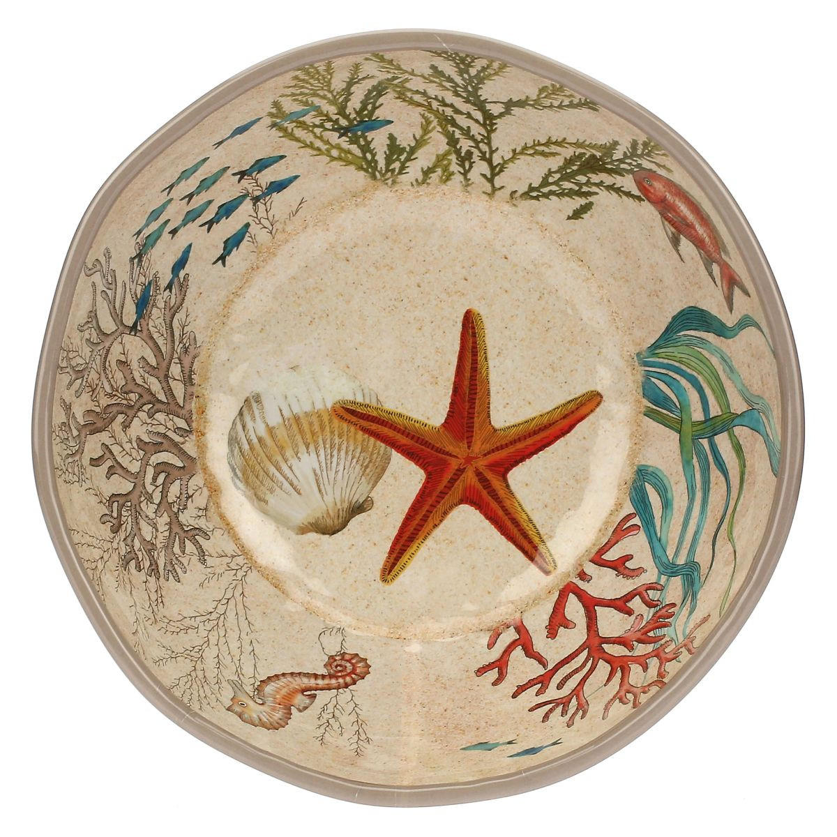 SCHÜSSEL / Salatschüssel Ø 28 cm Sea Life - Multicolor, Kunststoff (28cm) - Rose & Tulipani