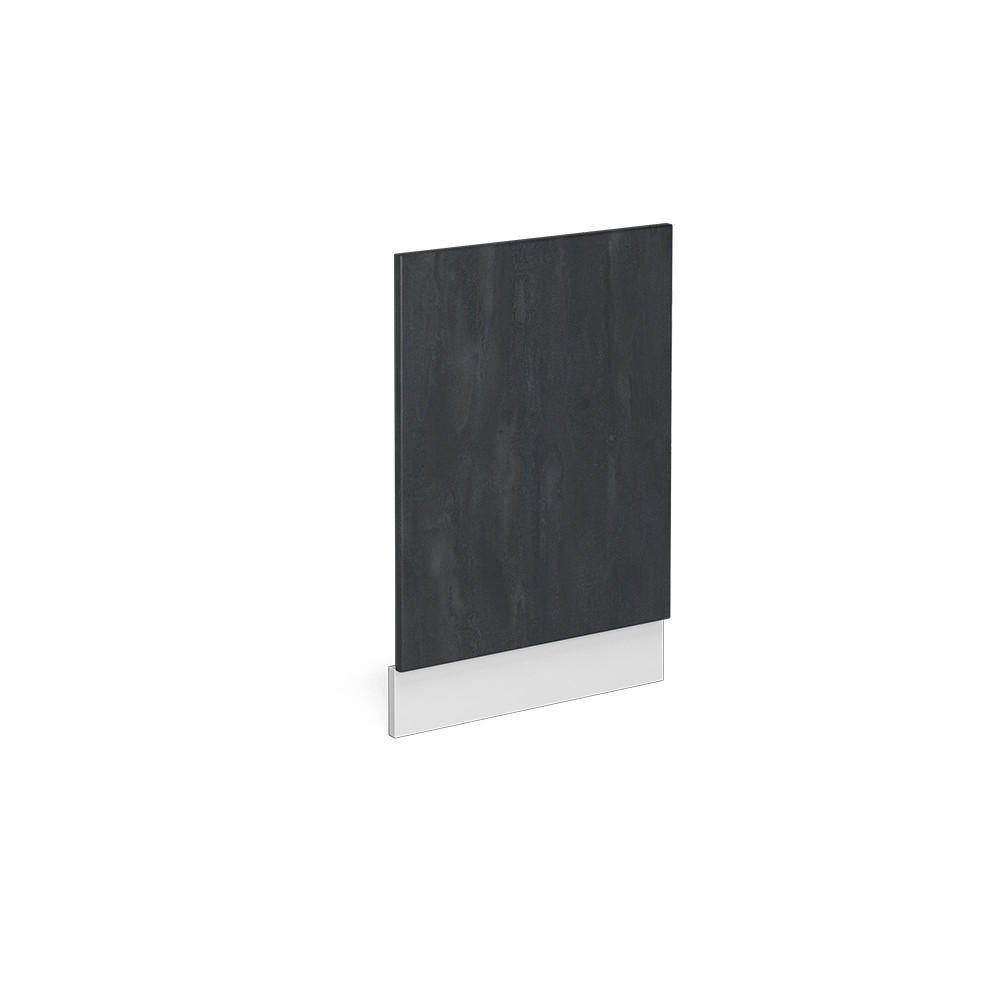 FRONTBLENDE R-Line Schwarz Beton 45 cm ohne AP - Schwarz/Weiß, Holzwerkstoff (45/57.2/1.6cm) - Vicco