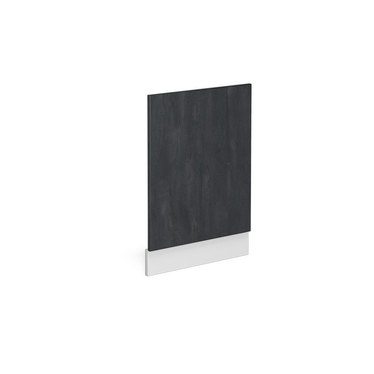 FRONTBLENDE R-Line Schwarz Beton 45 cm ohne AP - Schwarz/Weiß, Holzwerkstoff (45/57.2/1.6cm) - Vicco