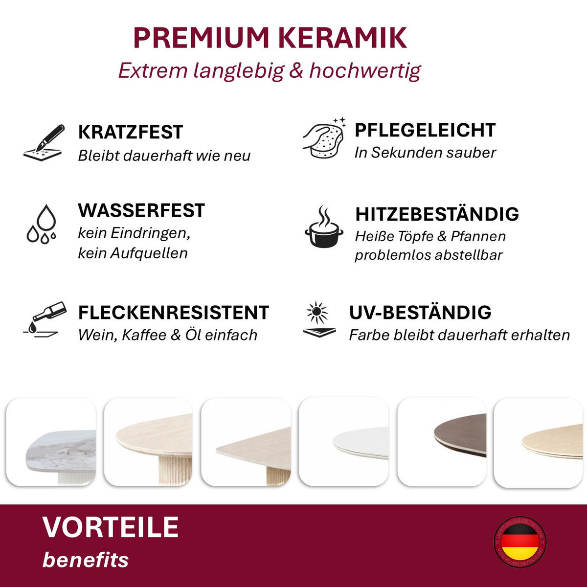 COUCHTISCH-SET Keramik rund 2-tlg. Trommelgestell Travertin-Optik 80 & 60 cm - Sandfarben/Weiß, Keramik/Metall (80/80/46cm) - HOOZ