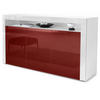 SIDEBOARD Valencia Bordeaux Hochglanz / Weiß Hochglanz - Bordeaux, Holzwerkstoff (155/92/40cm) - Vladon