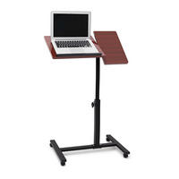 LAPTOPTISCH Rot höhenverstellbar - Braun, Holzwerkstoff/Metall (40.5/60/95cm) - Relaxdays