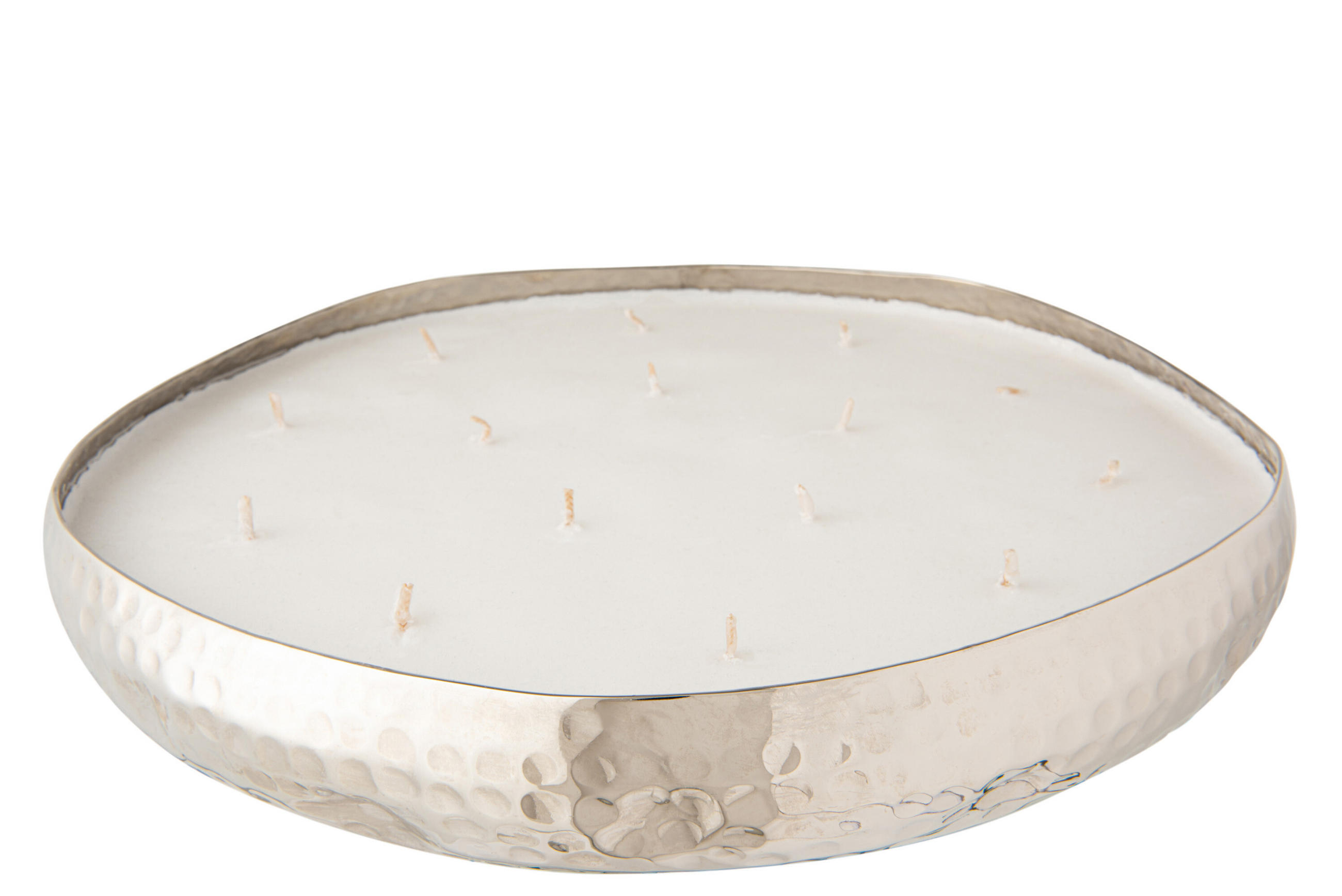DUFTKERZE M-CHIC - Silber - XL - 35 Std. - Silberfarben, Paraffin (36/5cm) - J-Line