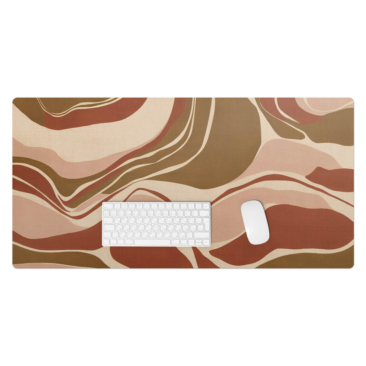 Wallfluent Schreibtischunterlage Beige 50x1.6x100 cm