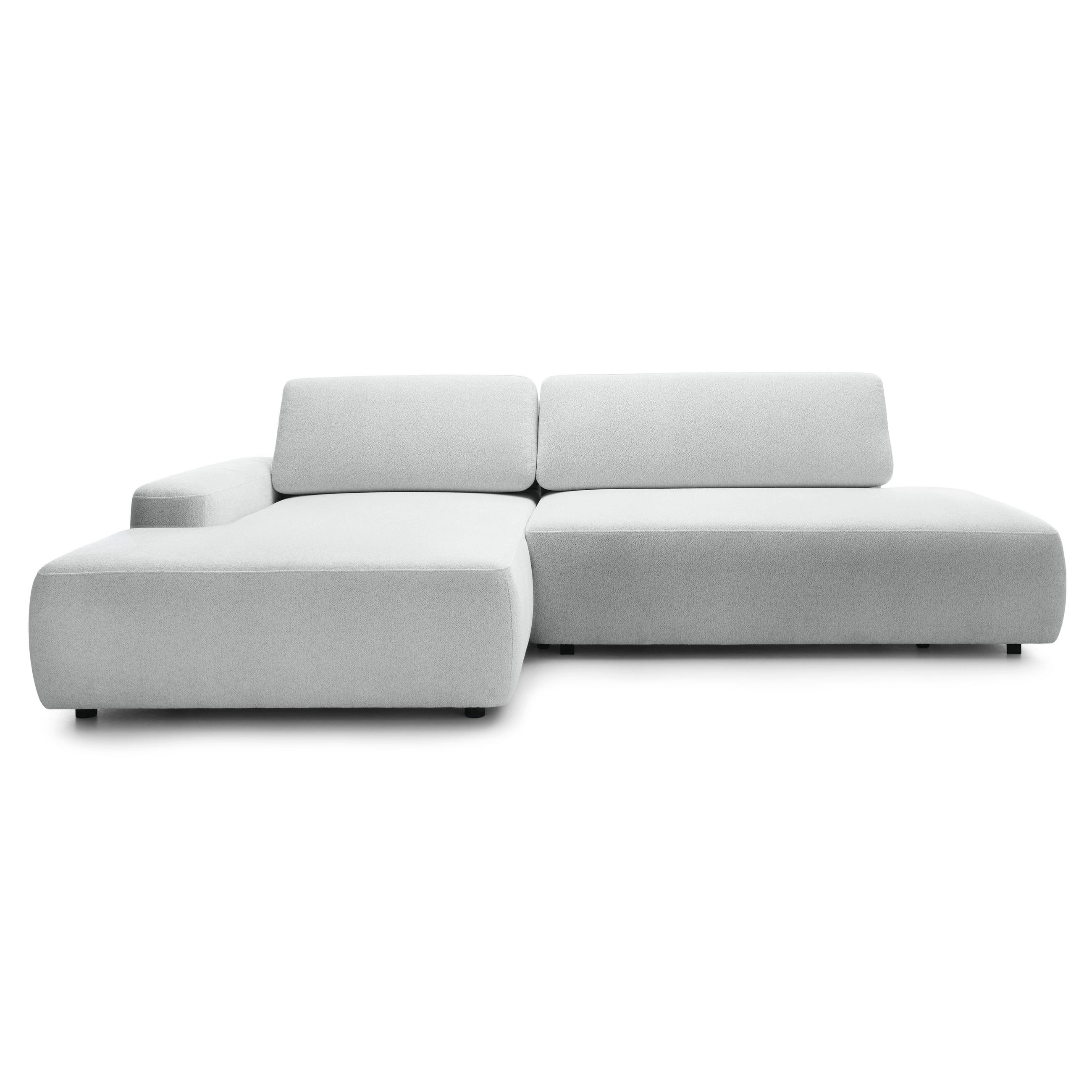 Pillovely Ecksofa Silber 276x82x164 cm
