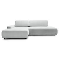ECKSOFA Bamby Silberfarben 276 cm - Silberfarben, Textil (276/82/164cm) - Pillovely