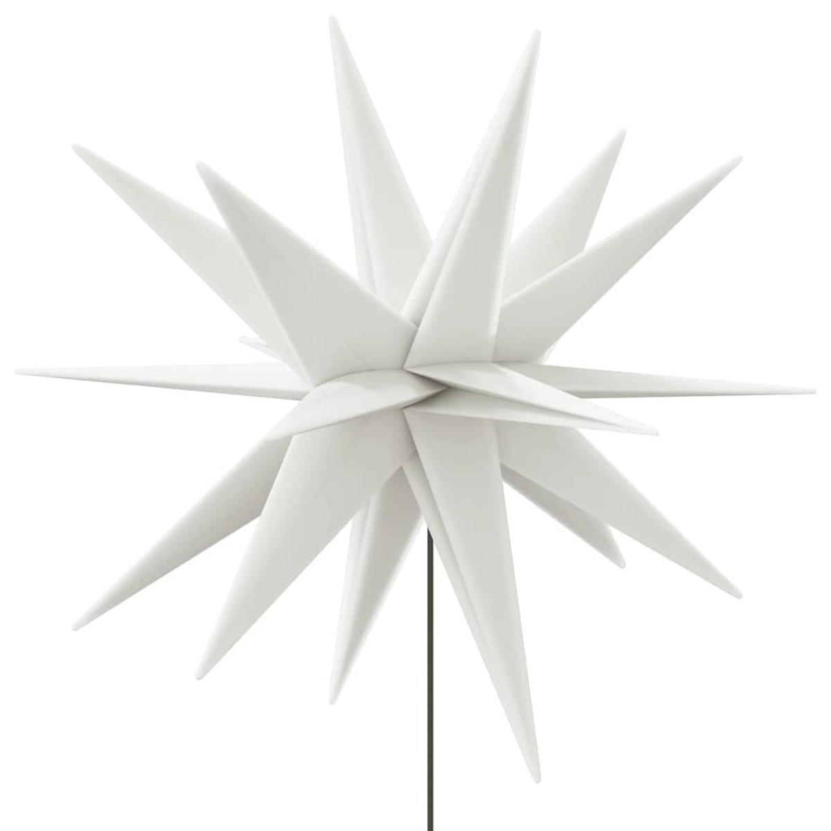 WEIHNACHTSSTERN LED Mit Erdspiess Faltbar Weiss 57 Cm - Weiß, Kunststoff (58/138/58cm) - vidaXL