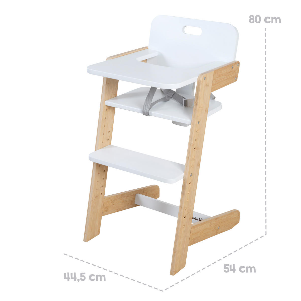 HOCHSTUHL Nature Up Bambus / Weiß - Weiß, Holz (45/86/50cm) - Roba