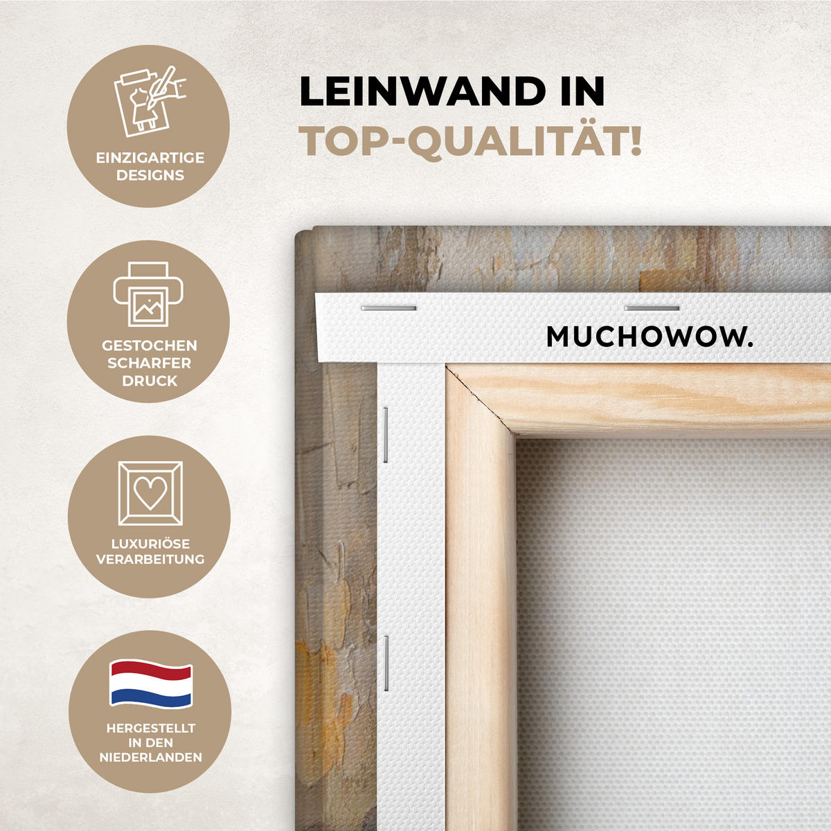 LEINWANDBILD Ölgemälde - Frau - Wein 20x30 cm - Hellbraun, Textil (20/30cm) - MuchoWow