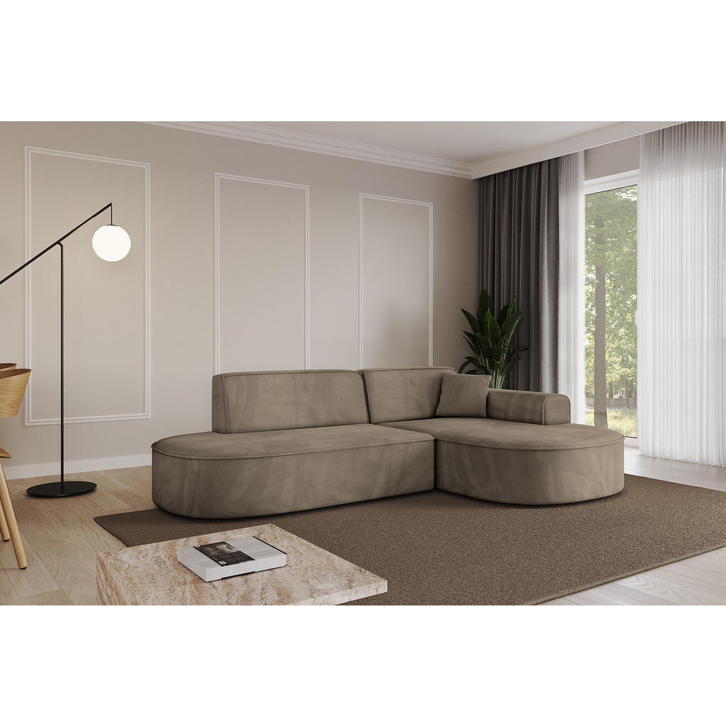 Thumbnail - Altdecor Ecksofa, Dunkelbraun, Textil, 3-Sitzer, L-Form, 243x171 cm, Wohnzimmer, Sofas & Couches, Wohnlandschaften, Ecks...